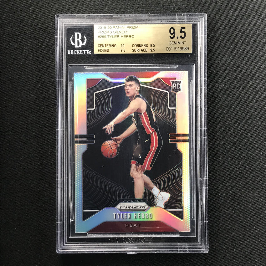 2019-29 Prizm TYLER HERRO Silver Rookie Prizm BGS 9.5 (989)-Cherry Collectables