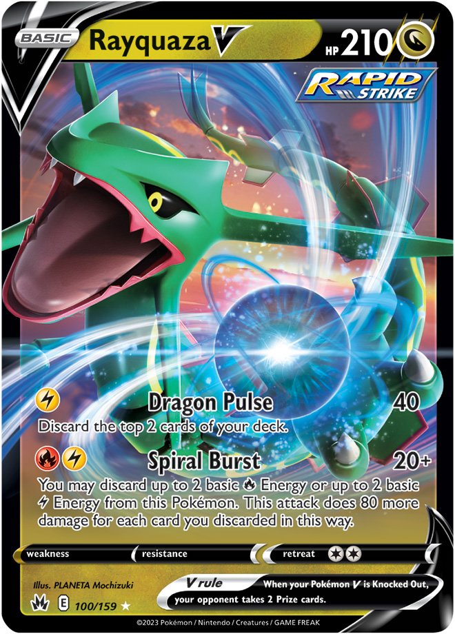 Rayquaza V - 100/159 - Ultra Rare Crown Zenith