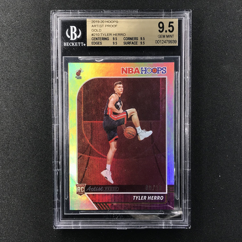2019-20 Hoops TYLER HERRO Rookie Gold Artist Proof 9/10 BGS 9.5-Cherry Collectables
