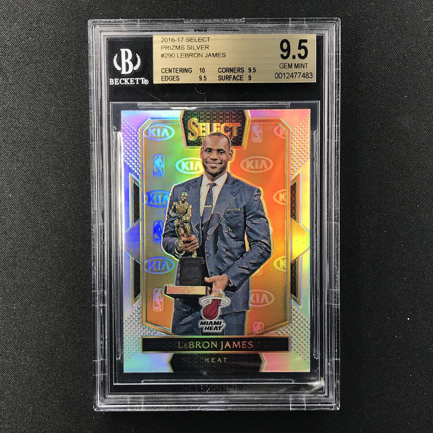 2016-17 Select LEBRON JAMES MVP Prizm Silver Miami BGS 9.5-Cherry Collectables