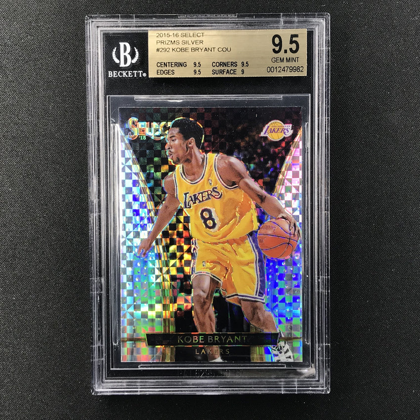 2015-16 Select KOBE BRYANT Courtside Silver Prizm BGS 9.5-Cherry Collectables
