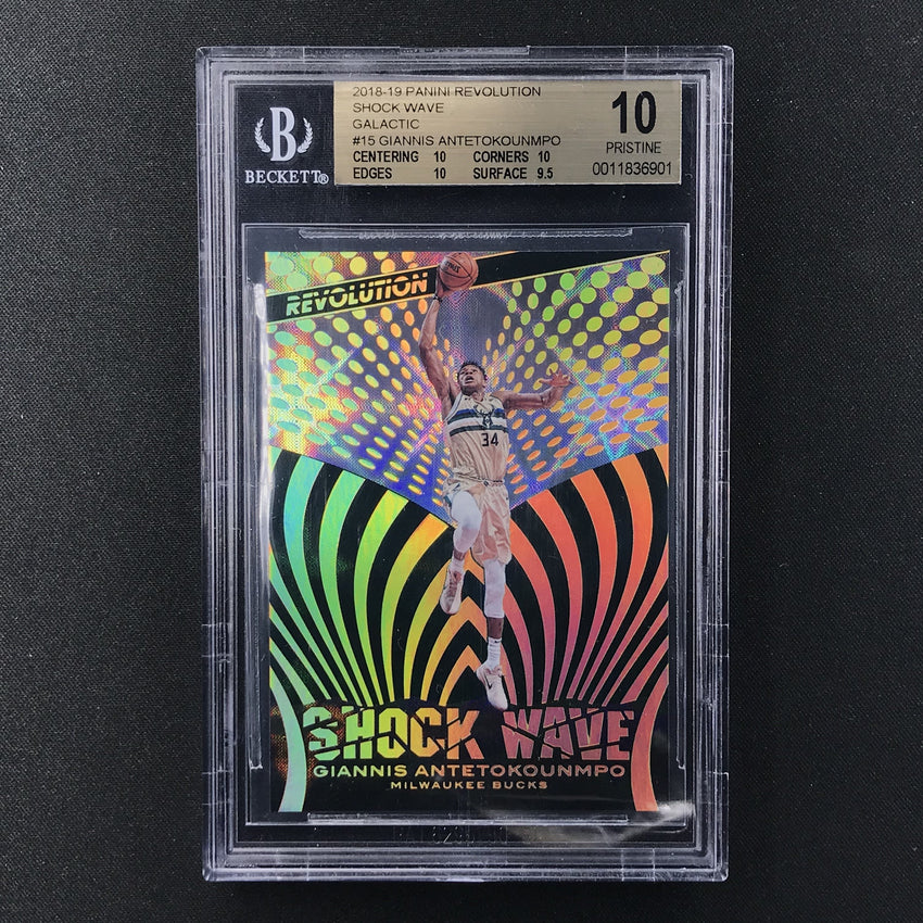 2018-19 Revolution GIANNIS ANTETOKOUNMPO Shock Wave Galactic BGS 10 SSP-Cherry Collectables