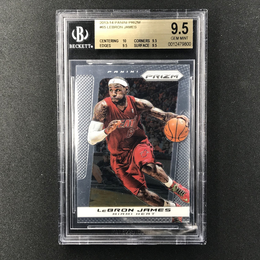 2013-14 Prizm LEBRON JAMES Base Prizm BGS 9.5 #65 (800)-Cherry Collectables