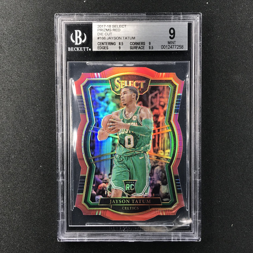 2017-18 Select JAYSON TATUM Red Die Cut Rookie Prizm 23/135 BGS 9-Cherry Collectables