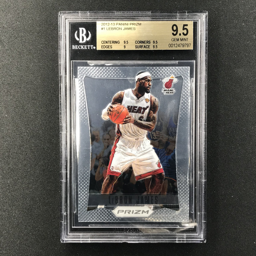 2012-13 Prizm LEBRON JAMES Prizm Base BGS 9.5 #1 (797)-Cherry Collectables
