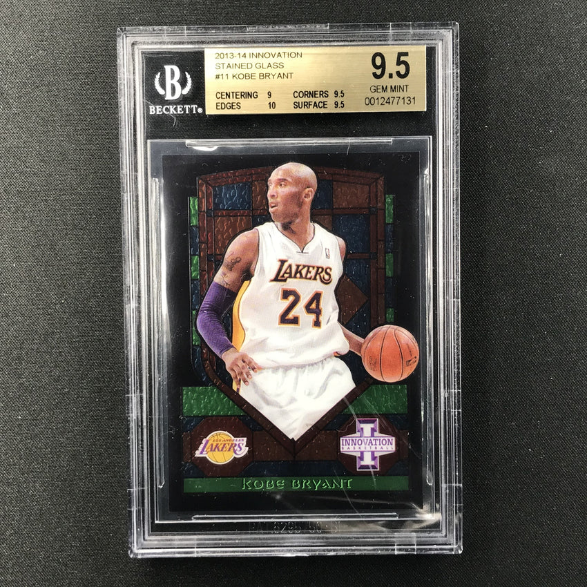 2013-14 Innovation KOBE BRYANT Stained Glass Green BGS 9.5 #11-Cherry Collectables