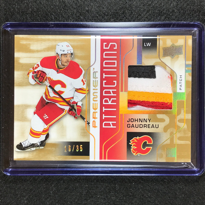 2021-22 Premier Nhl Johnny Gaudreau Premier Attractions Jersey Patch 16/35
