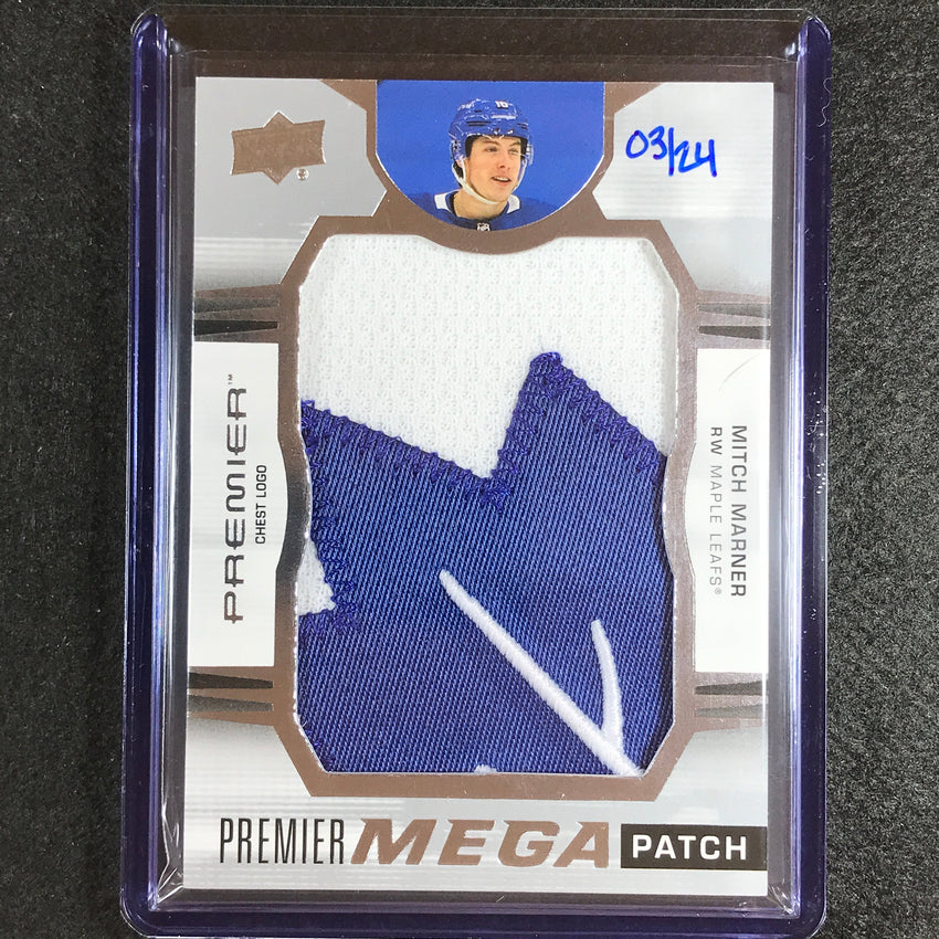 2021-22 Premier Nhl Mitch Marner Premier Mega Patch Chest Logo 3/24