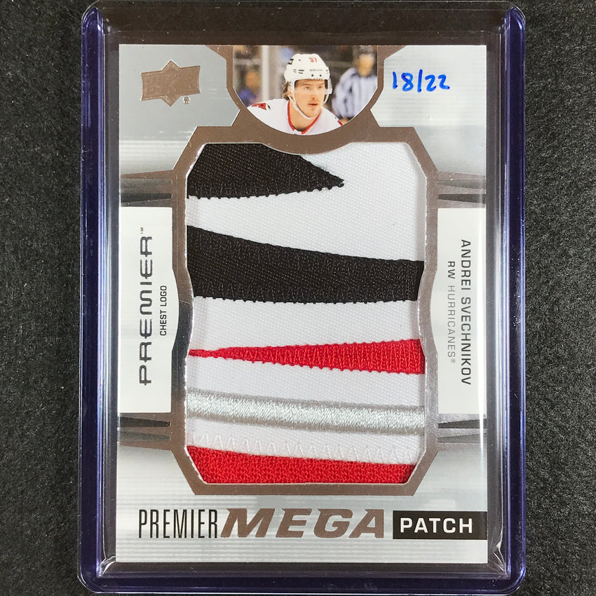 2021-22 Premier Nhl Andrei Svechnikov Premier Mega Patch Chest Logo 18/22