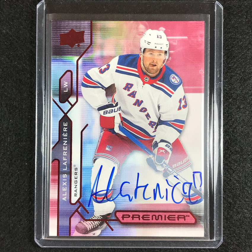 2021-22 Premier Nhl Alexis Lafreniere Veteran Base Auto Red No 15
