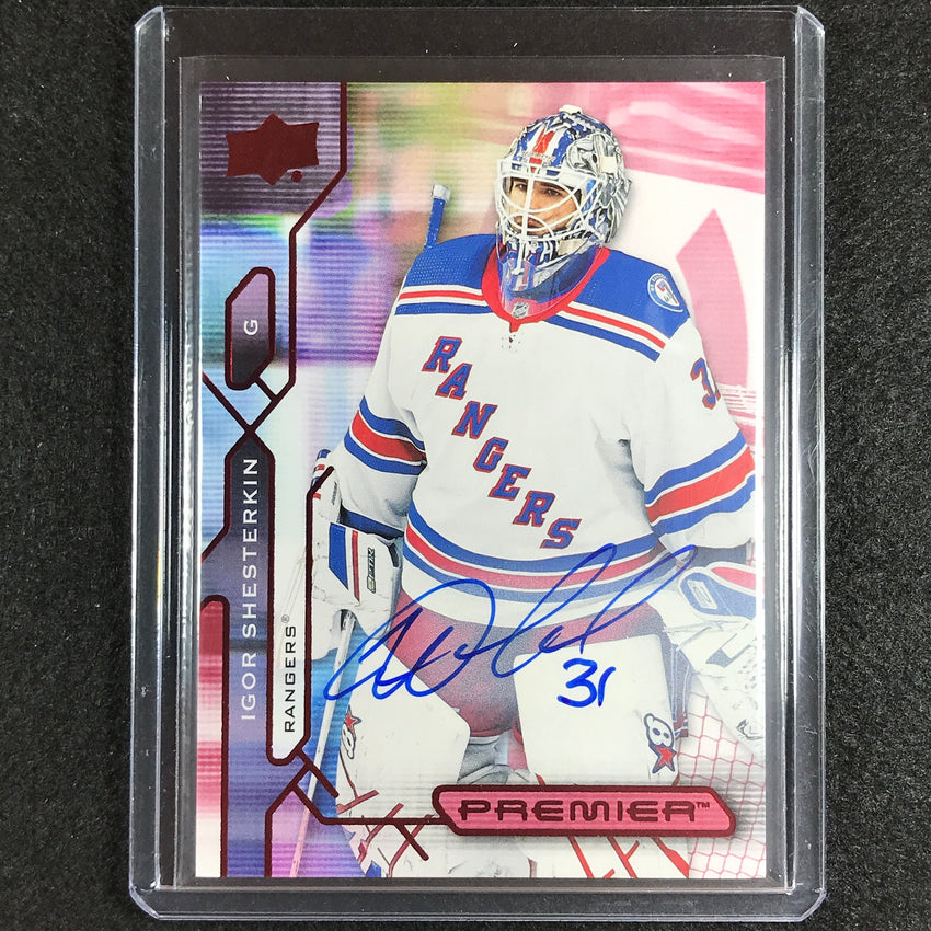 2021-22 Premier Nhl Igor Shesterkin Veteran Base Auto Red Ssp No 27