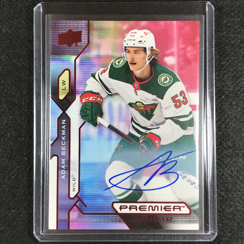 2021-22 Premier NHL ADAM BECKMAN Rookie Base Auto Red #141