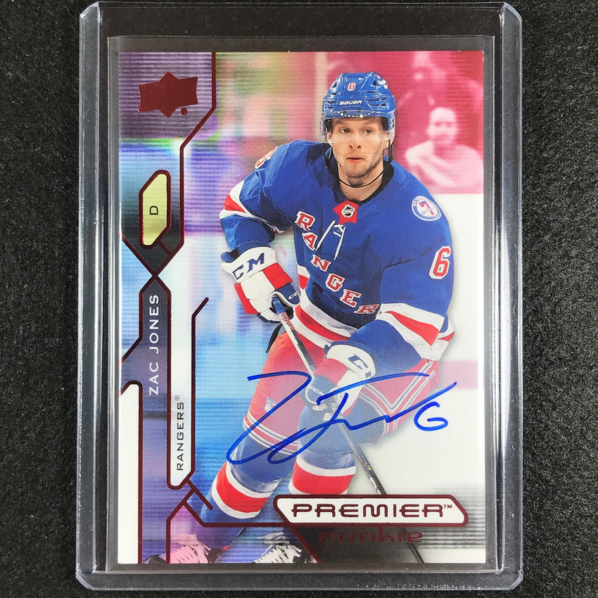 2021-22 Premier NHL ZAC JONES Rookie Base Auto Red #145