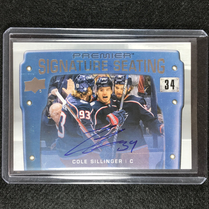 2021-22 Premier Nhl Cole Sillinger Signature Seats Seating Rookie Auto No Cs
