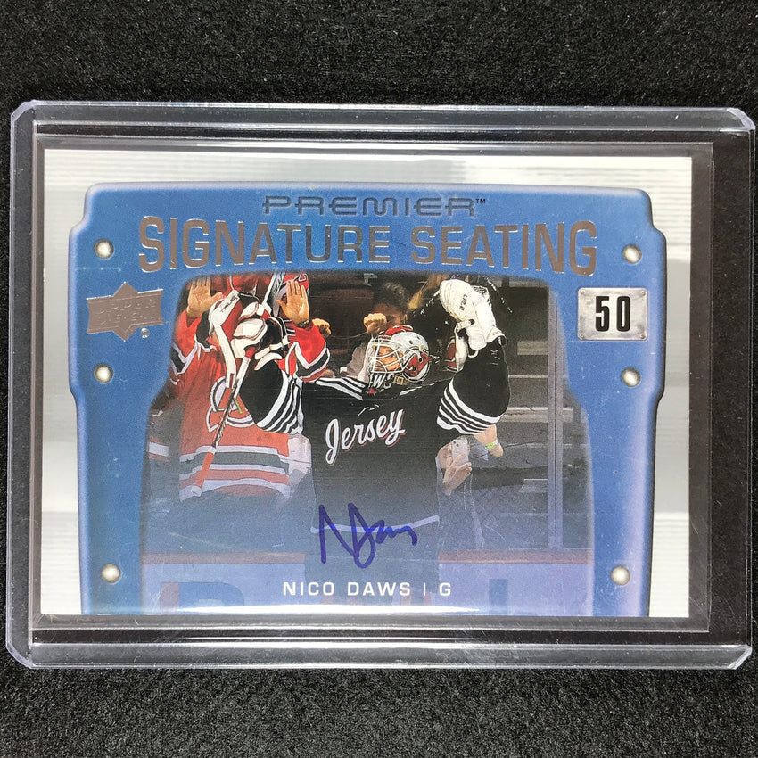 2021-22 Premier NHL NICO DAWS Signature Seats Seating Rookie Auto #ND