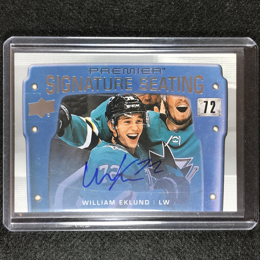 2021-22 Premier Nhl William Eklund Signature Seats Seating Rookie Auto No We
