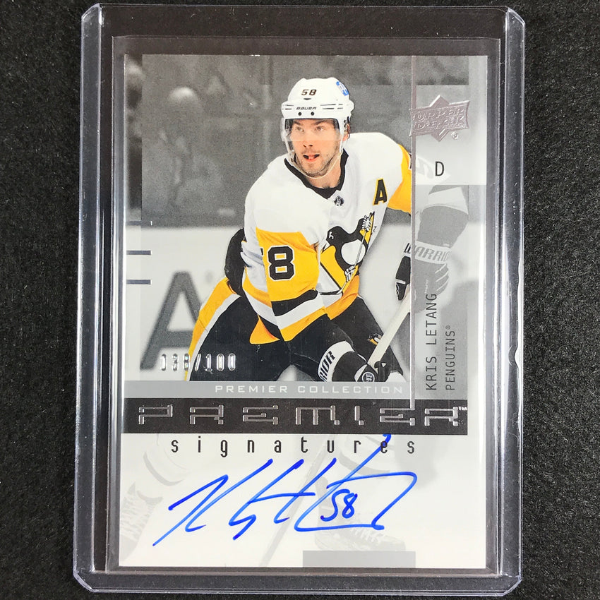 2021-22 Premier Nhl Kris Letang 20th Anniversary Veteran Auto Silver 38/100