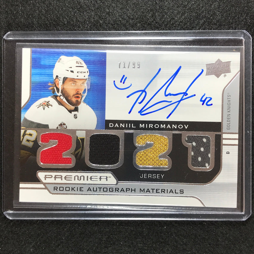 2021-22 Premier Nhl Daniil Miromanov 2021 Rookie Jersey Auto 71/99