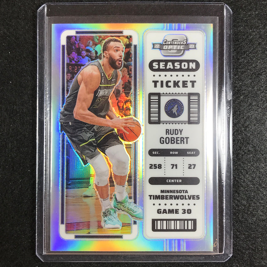2022-23 Contenders Optic RUDY GOBERT Season Ticket Silver Prizm #79