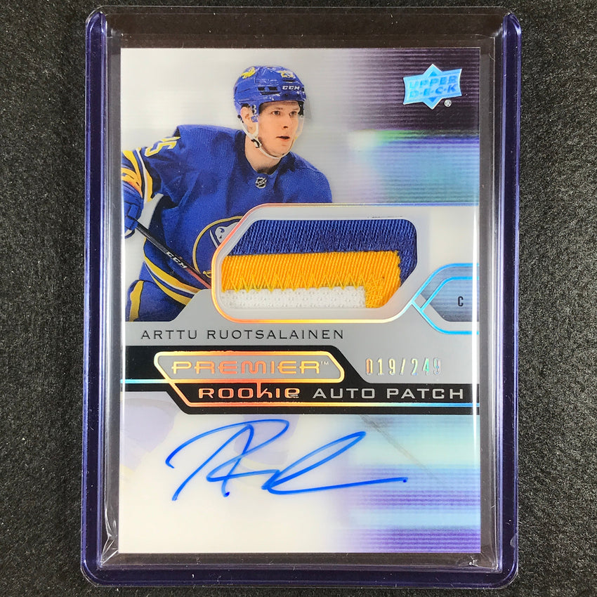 2021-22 Premier Nhl Arttu Ruotsalainen Acetate Rookie Patch Auto Silver 19/249