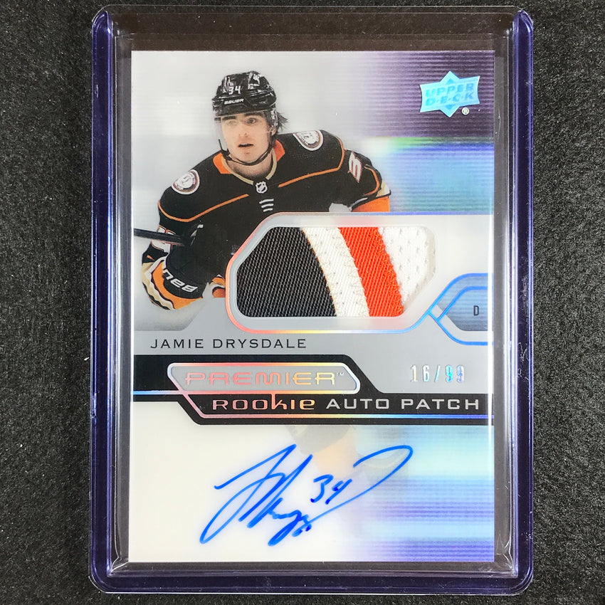 2021-22 Premier Nhl Jamie Drysdale Acetate Rookie Patch Auto Silver 16/99
