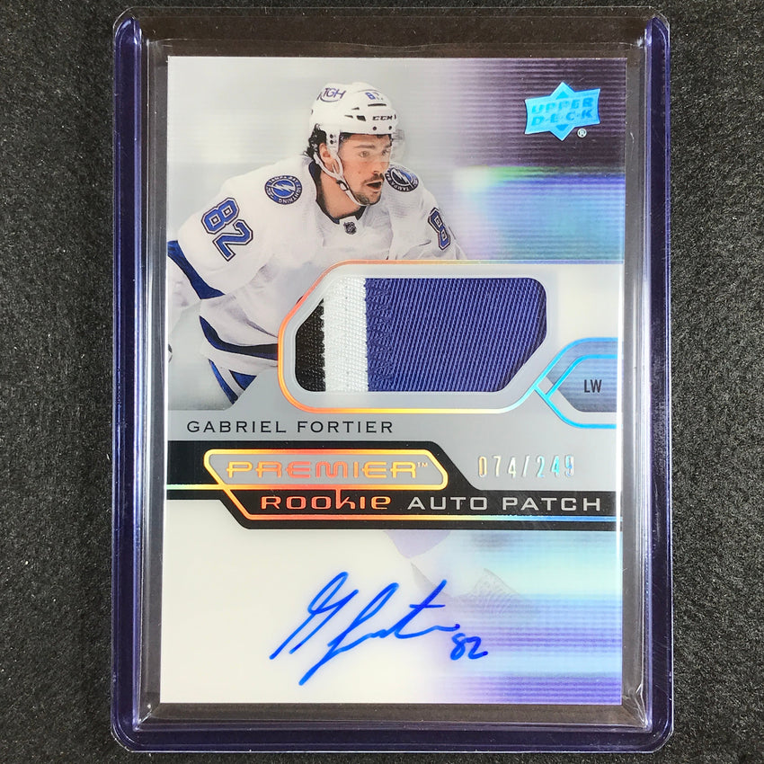 2021-22 Premier Nhl Gabriel Fortier Acetate Rookie Patch Auto Silver 74/249