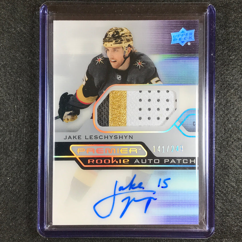 2021-22 Premier Nhl Jake Leschyshyn Acetate Rookie Patch Auto Silver 141/249