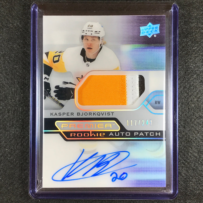 2021-22 Premier Nhl Kasper Bjorkqvist Acetate Rookie Patch Auto Silver 117/249