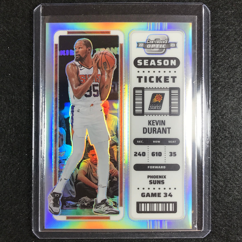 2022-23 Contenders Optic KEVIN DURANT Season Ticket Silver Prizm #80