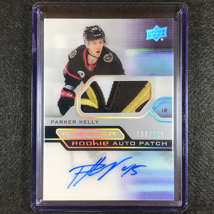 2021-22 Premier Nhl Parker Kelly Acetate Rookie Patch Auto Silver 233/249