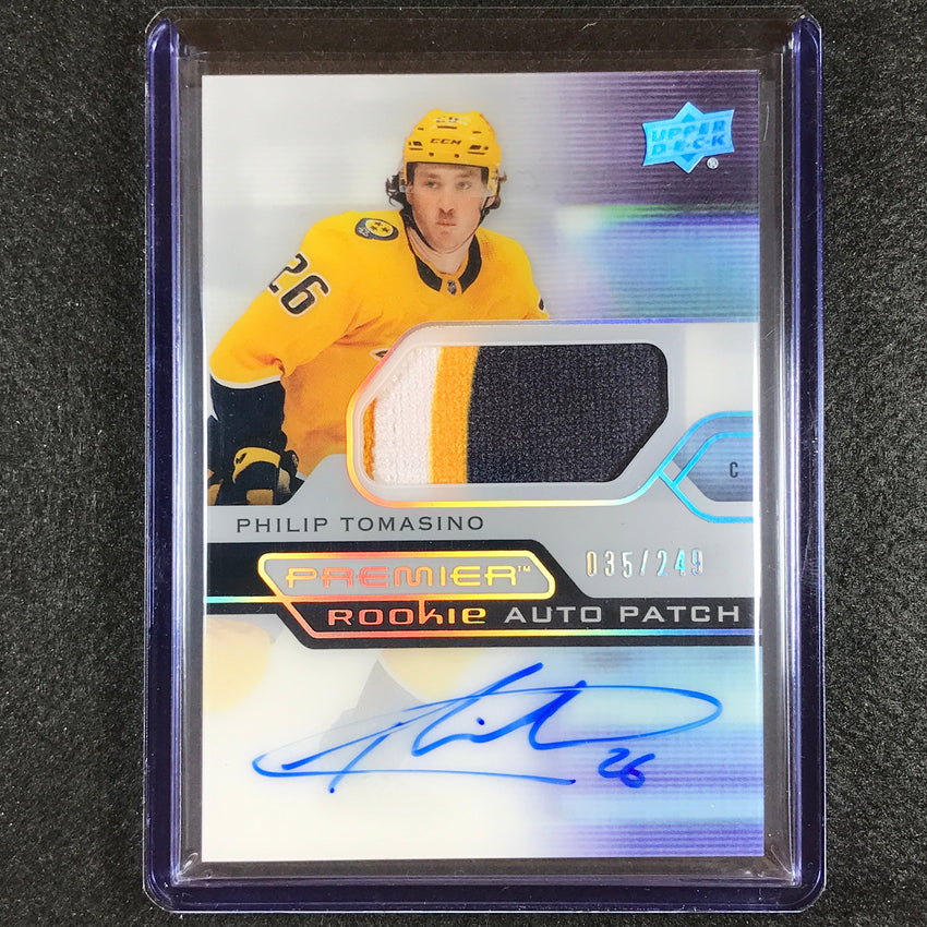 2021-22 Premier Nhl Philip Tomasino Acetate Rookie Patch Auto Silver 35/249-Cherry Collectables