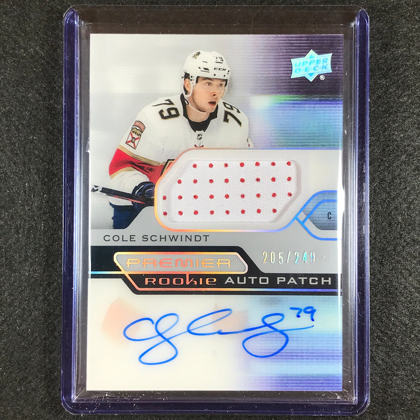 2021-22 Premier Nhl Cole Schwindt Acetate Rookie Patch Auto Silver 205/249