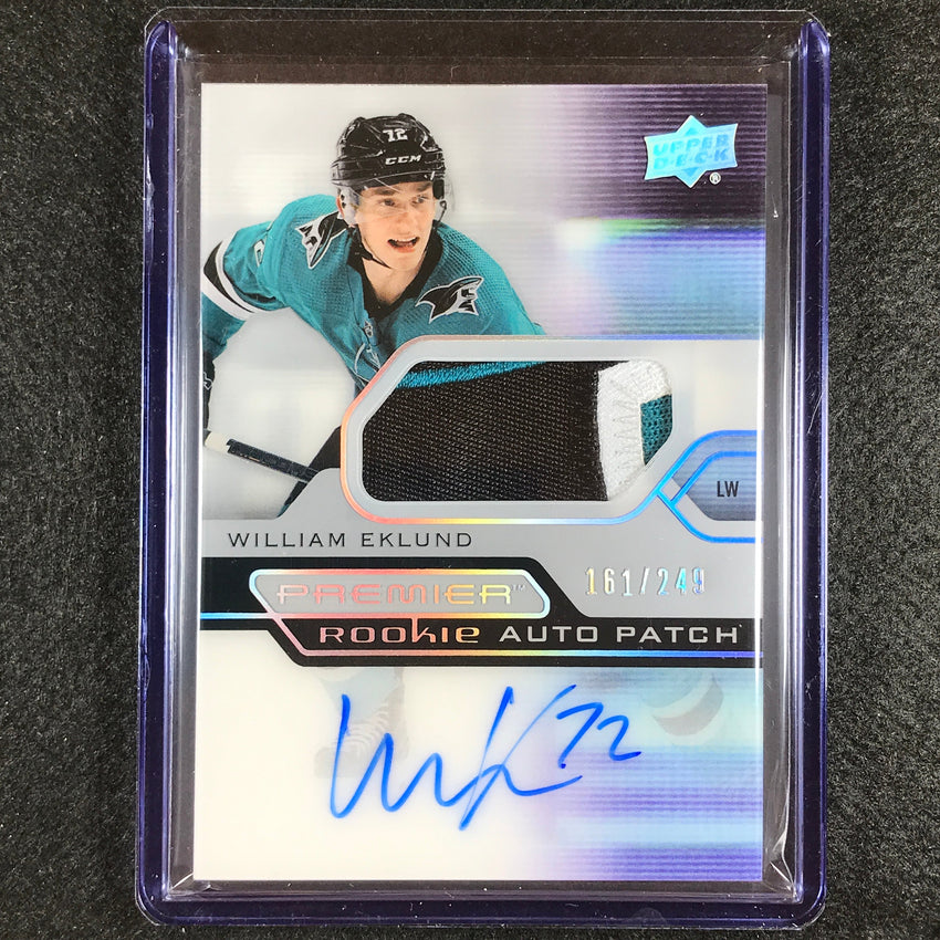 2021-22 Premier Nhl William Eklund Acetate Rookie Patch Auto Silver 161/249