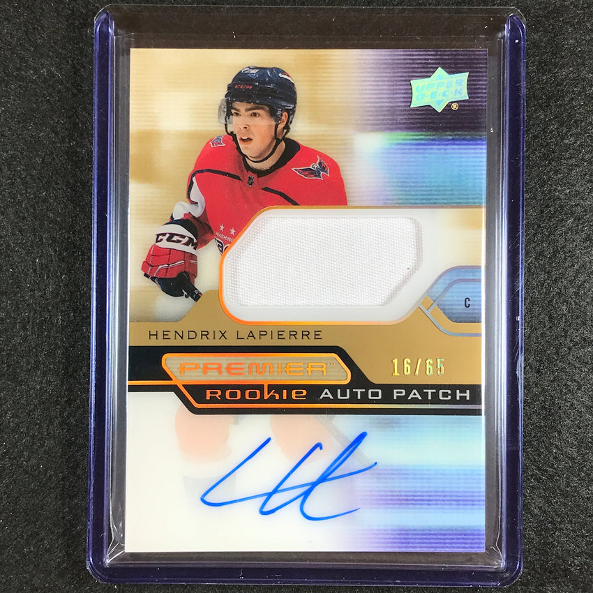 2021-22 Premier Nhl Hendrix Lapierre Acetate Rookie Patch Auto Gold 16/65
