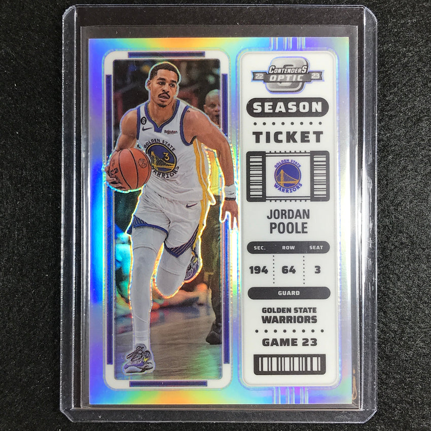 2022-23 Contenders Optic JORDAN POOLE Season Ticket Silver Prizm #84