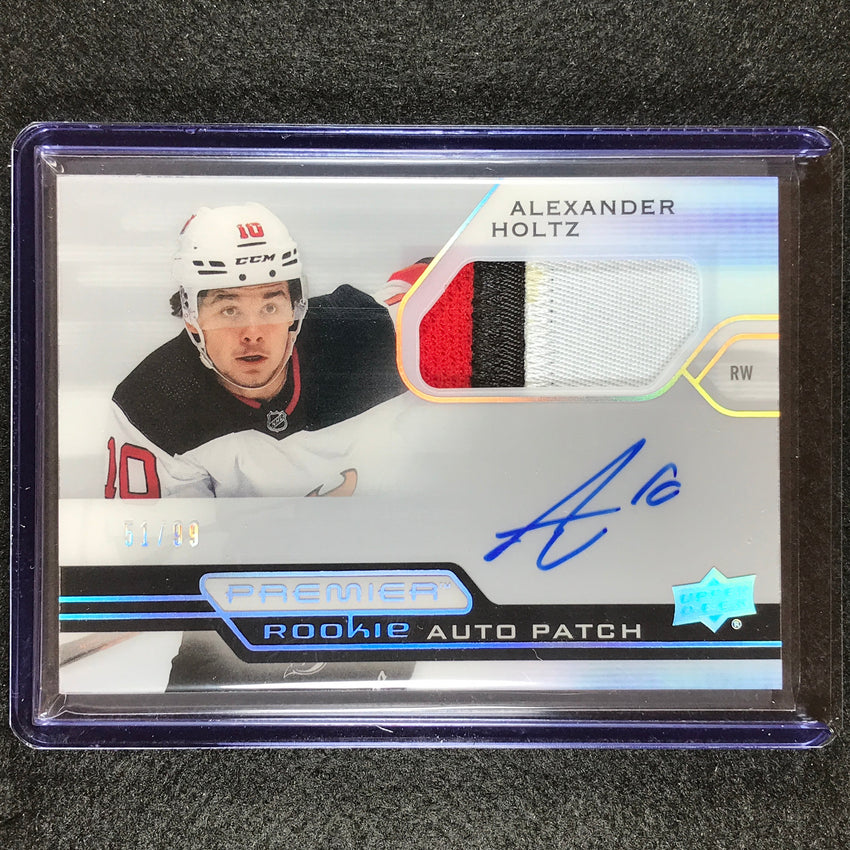 2021-22 Premier Nhl Alexander Holtz Horizontal Acetate Rookie Patch Auto 51/99