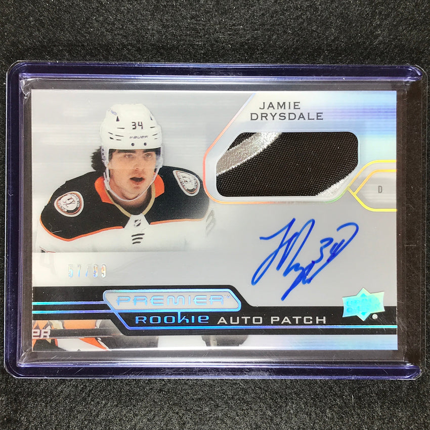 2021-22 Premier Nhl Jamie Drysdale Horizontal Acetate Rookie Patch Auto 57/99