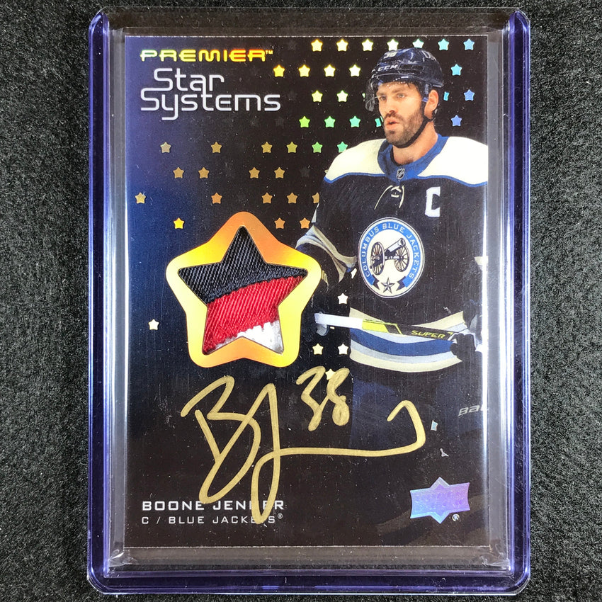 2021-22 Premier Nhl Boone Jenner Star Systems Rookie Patch Auto Gold 8/25