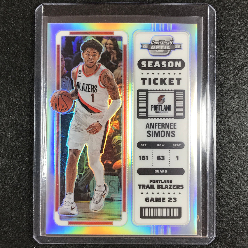2022-23 Contenders Optic ANFERNEE SIMONS Season Ticket Silver Prizm #85