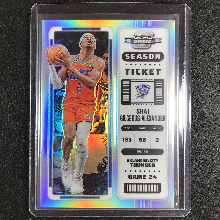 2022-23 Contenders Optic Shai Gilgeous-alexander Season Ticket Silver Prizm No 86