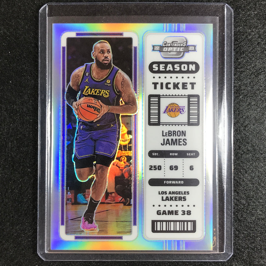 2022-23 Contenders Optic Lebron James Season Ticket Silver Prizm No 88