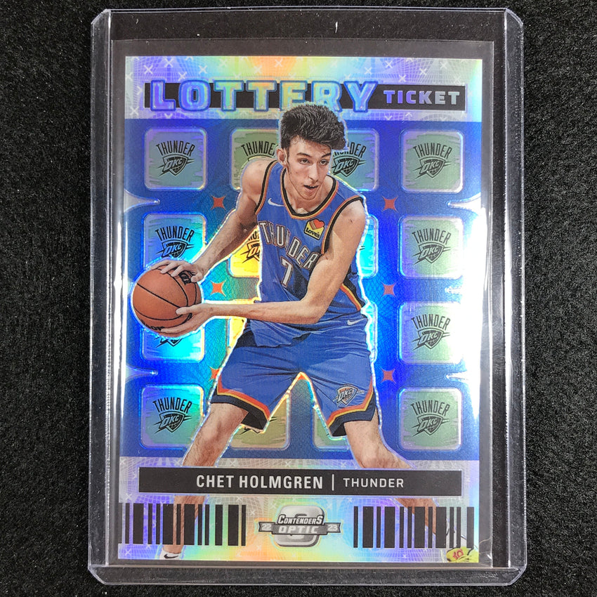 2022-23 Contenders Optic Chet Holmgren Lottery Ticket Rookie Silver Prizm No 2