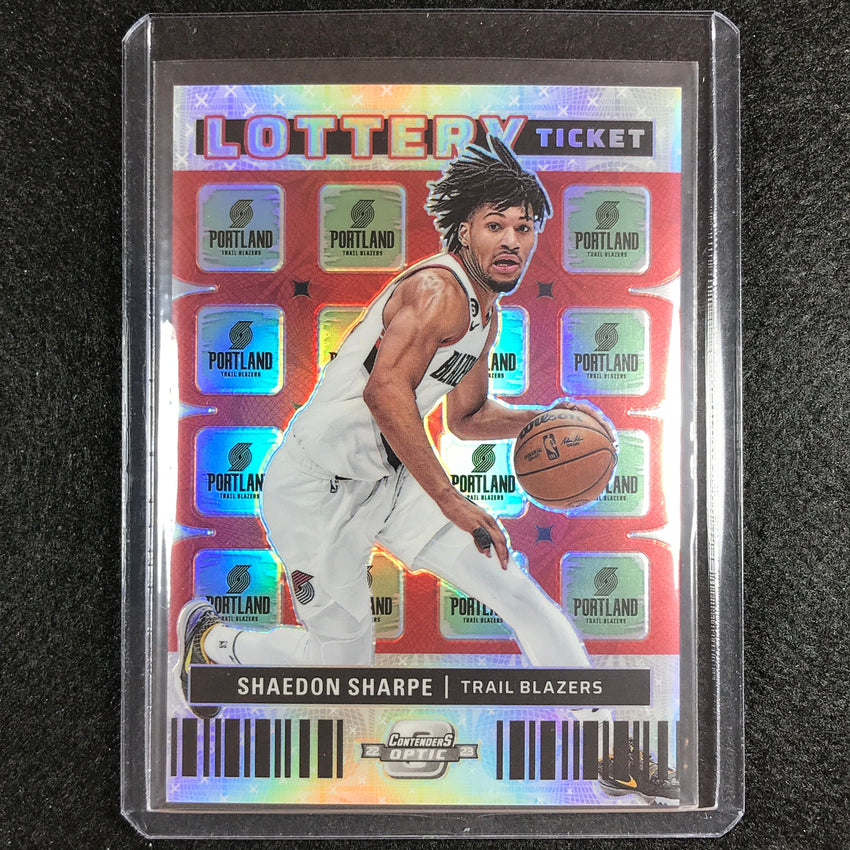 2022-23 Contenders Optic Shaedon Sharpe Lottery Ticket Rookie Silver Prizm No 7