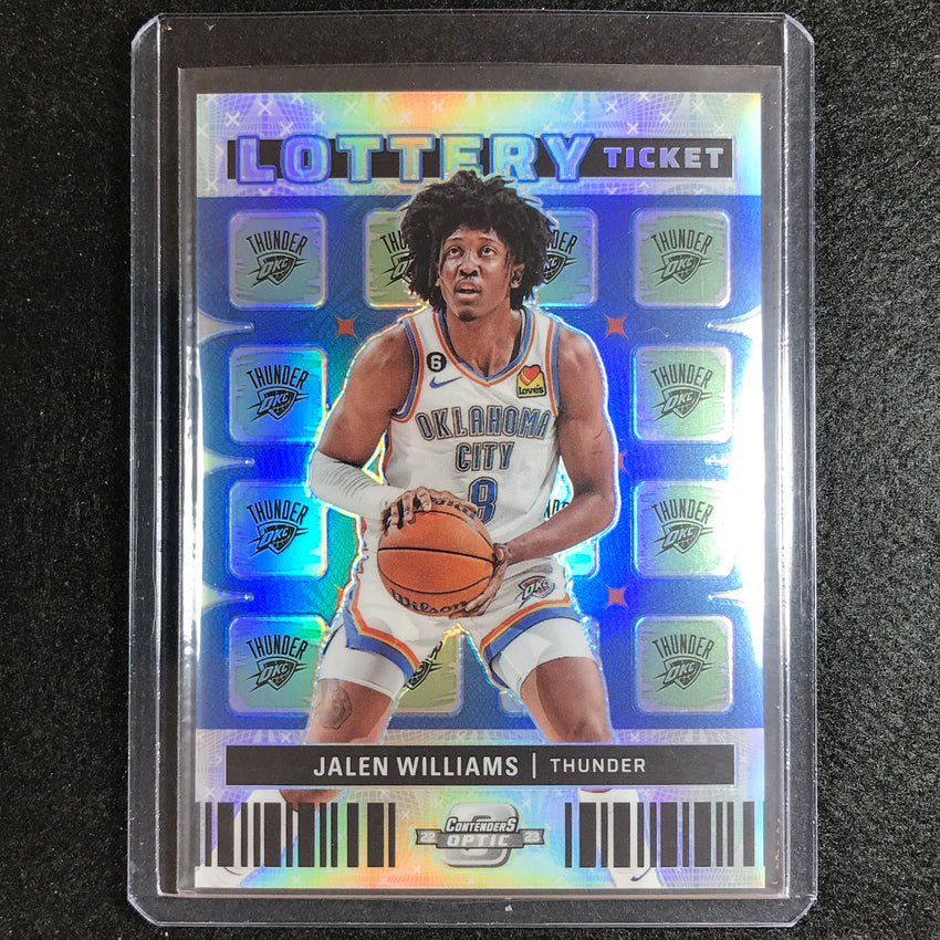 2022-23 Contenders Optic Jalen Williams Lottery Ticket Rookie Silver Prizm No 12