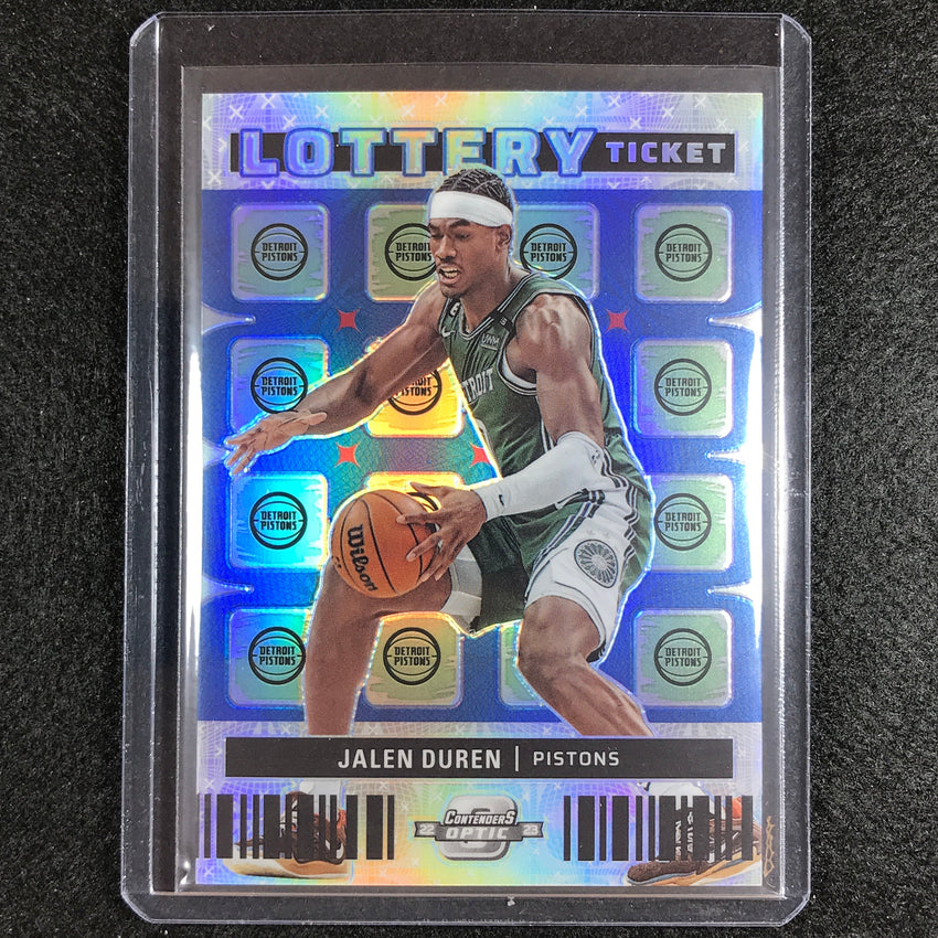 2022-23 Contenders Optic Jalen Duren Lottery Ticket Rookie Silver Prizm No 13