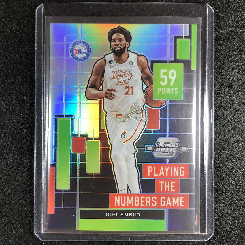 2022-23 Contenders Optic JOEL EMBIID Playing the Numbers Game Silver #4