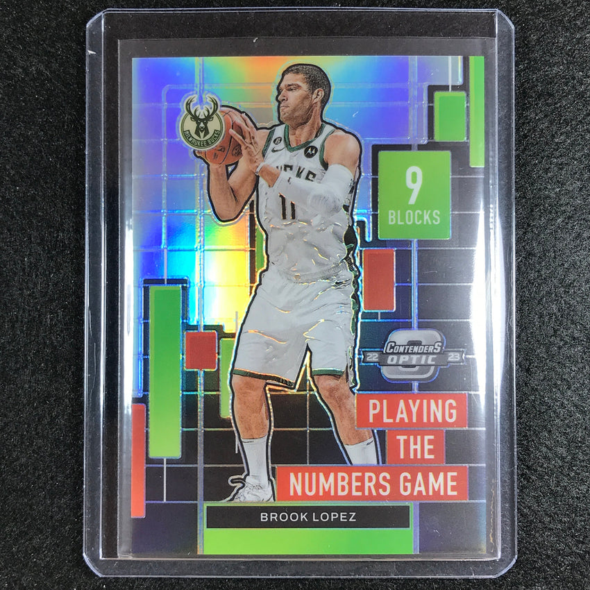 2022-23 Contenders Optic BROOK LOPEZ Playing the Numbers Game Silver #27