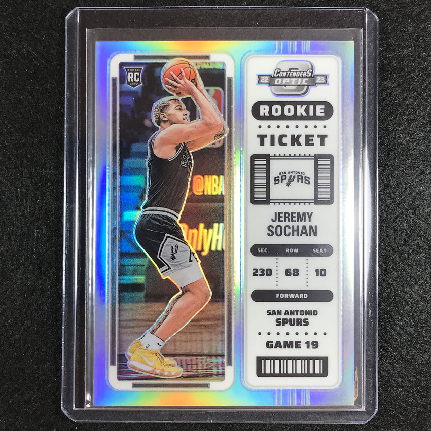 2022-23 Contenders Optic Jeremy Sochan Rookie Ticket Silver Prizm No 3