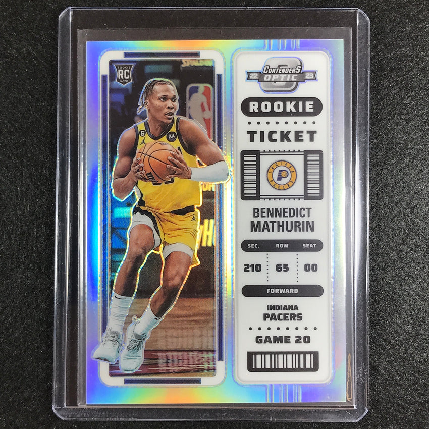 2022-23 Contenders Optic Bennedict Mathurin Rookie Ticket Silver Prizm No 7