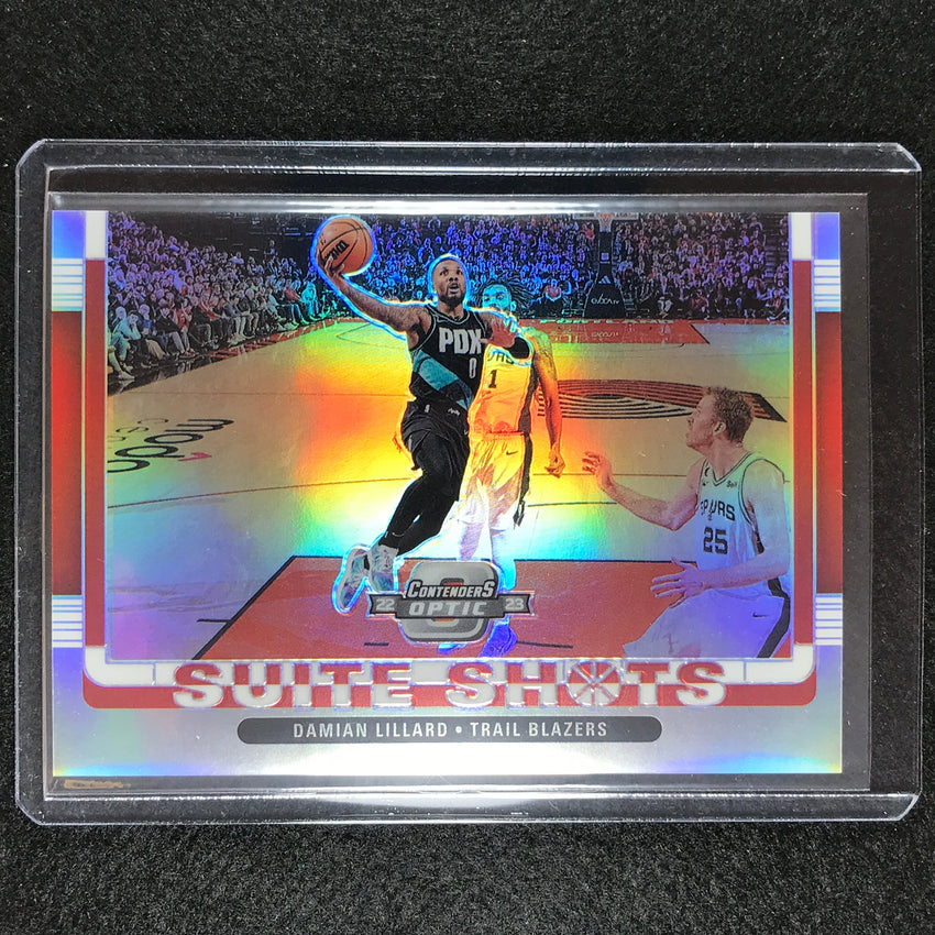 2022-23 Contenders Optic Damian Lillard Suite Shots Silver Prizm No 11
